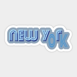 new york ok typograpy Sticker